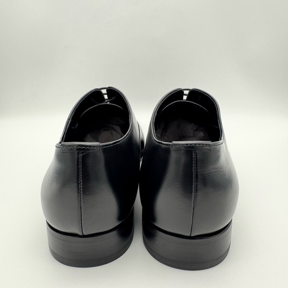 PRADA Black Leather Square Toe Lace Up Shoes UK 8.5 / US 9.5 - Picture 5 of 12